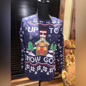 EUC “Freeze “Christmas  blue Sweatshirts Size M
